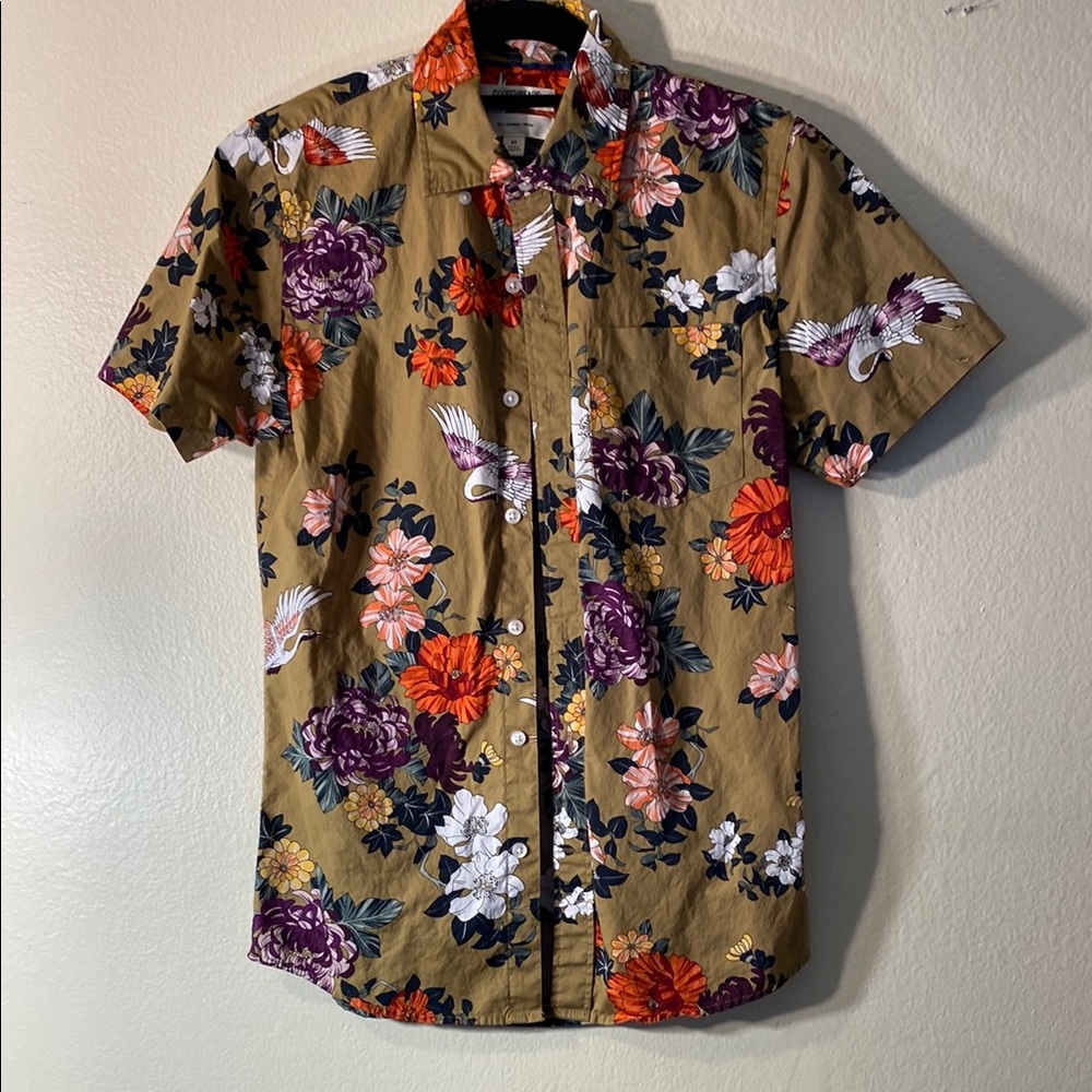 Goodthreads Casual Button Down Shirt in Brown and Purple